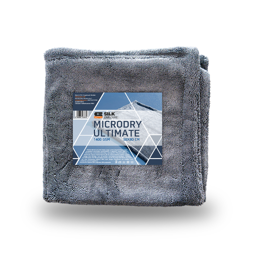 Silk MicroDry Ultimate Autohandtuch – 50x80 cm, doppelseitiges, extrem saugfähiges Mikrofaserhandtuch für streifenfreies, schnelles Trocknen
