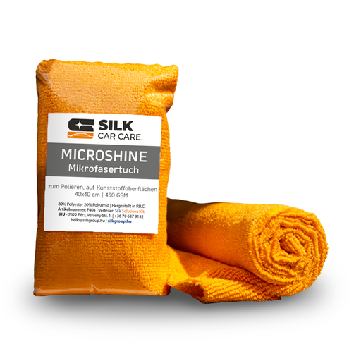 Silk MicroShine Mikrofasertuch – 40x40 cm, kratzfreies Mikrofasertuch für sanfte Innenreinigung und Politur, ideal für Nanotechnologie- und Schnellwachs
