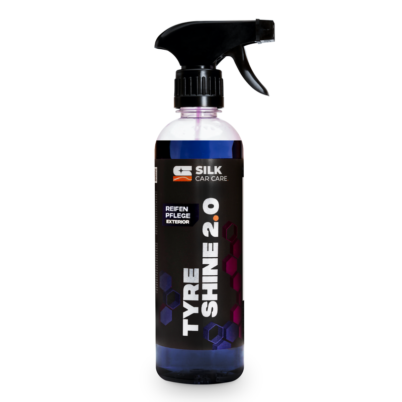 Silk Tyre Shine 2.0 Reifenpflege – 500 ml Reifenglanz und Schutz vor UV-Strahlung und Salz, stellt die Originalfarbe wieder her